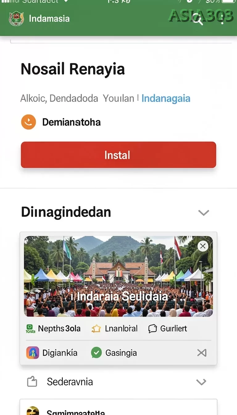Cuplikan layar SINARTOGEL — menu navigasi